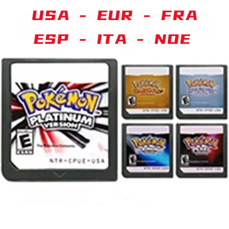 Deutsch Ds spiele kassette videospiel konsolen karte pokemon heartgold soul silver diamant platin perle für nds 2-3ds