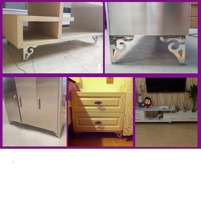 4 Năm 10/12.5Cm Rỗng Khắc Kim Loại Nội Thất Chân Sofa Chân Tủ Bàn Chân Giường Bằng Ốc Vít Đồ Chân Cấp