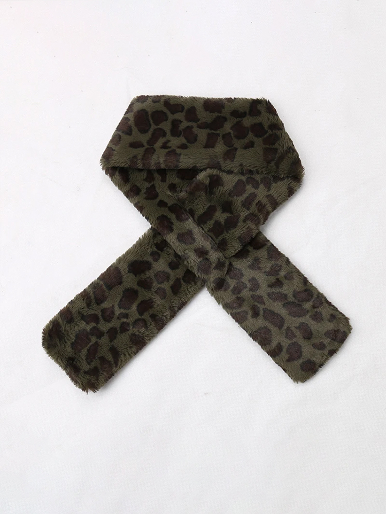 Lautaro Herbst Winter weich warm flauschig Leoparden muster Kunst pelz gestohlen Frauen Schal