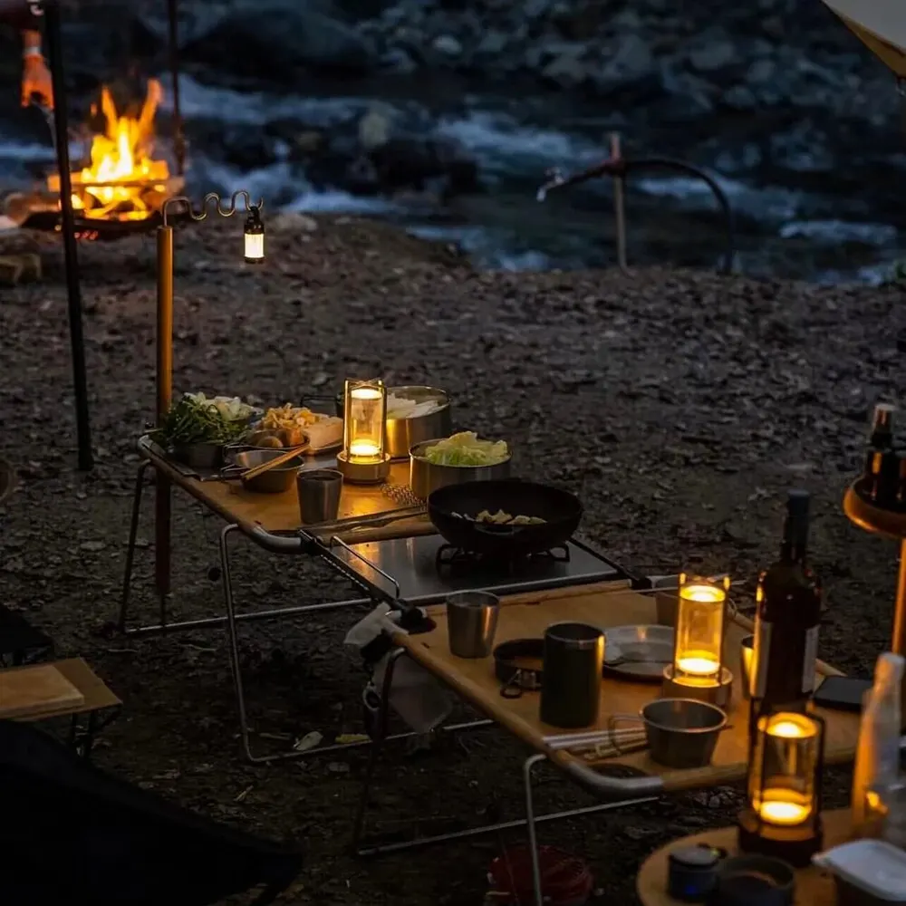Lámpara de mesa inalámbrica Led, lámparas de escritorio de estilo Industrial, luz de ambiente para acampar al aire libre, restaurante, luces nocturnas creativas al lado