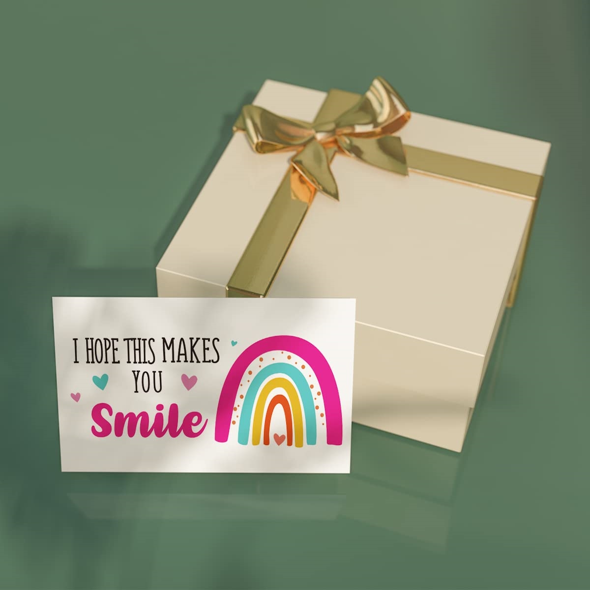 50 stuks Mini Ik hoop dat dit je glimlach maakt Bedrijf Bedankkaarten, winkelen Aankoop wenskaarten voor de waardering van de klant