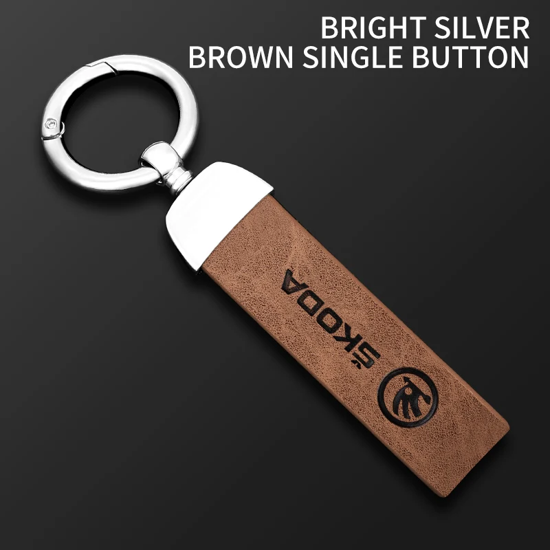 LLavero con logotipo de coche, colgante de cadena, regalos para Skoda Octavia Rapid Fabia Superb Kodiaq Scala Karoq Kamiq, accesorios de estilo
