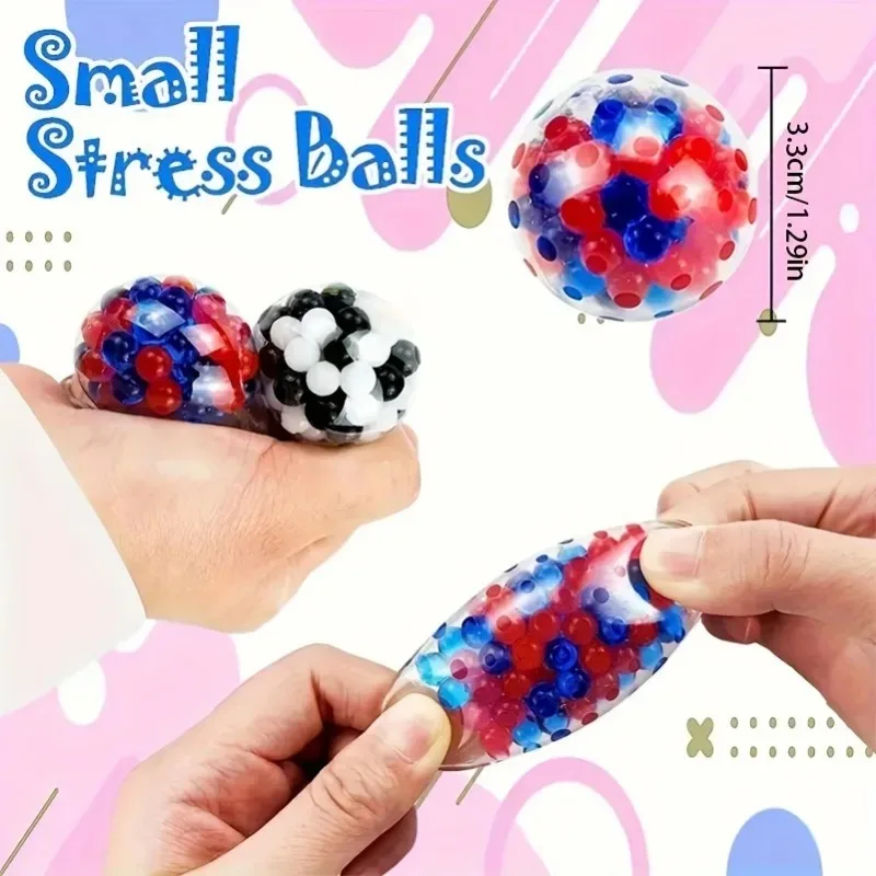 6 pièces Mini balles anti-Stress Squishy ensemble arc-en-ciel balle à presser EDC jouet sensoriel Fidget jouet Durable Non toxique balles à presser soulager le Stress