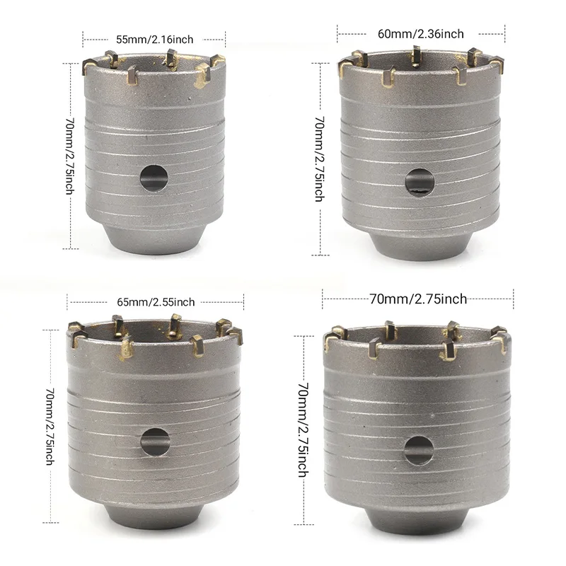 Wall hole opener Air conditioning pipe impact electric hammer drill drill drill tool Brick wall through wall dry drilling reamin