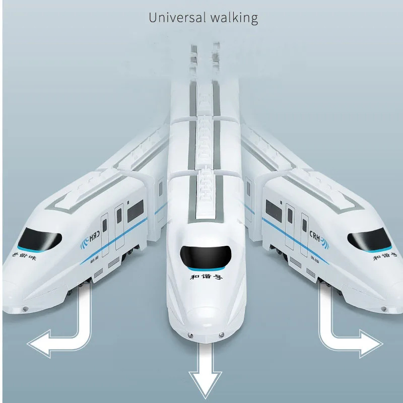 キッズ DIY シミュレーション高速鉄道列車おもちゃの車電気音ライト鉄道模型知育玩具少年少女のためのギフト