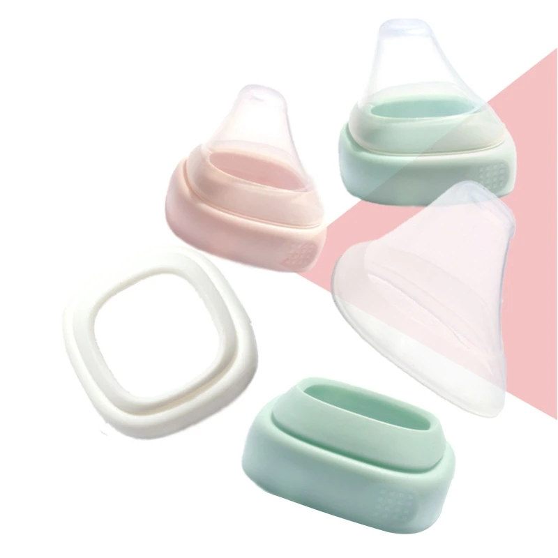 Collar y cubierta transparente que convierte sin problemas un contenedor de almacenamiento en una botella de alimentación, Compatible con botellas Hegen P31B