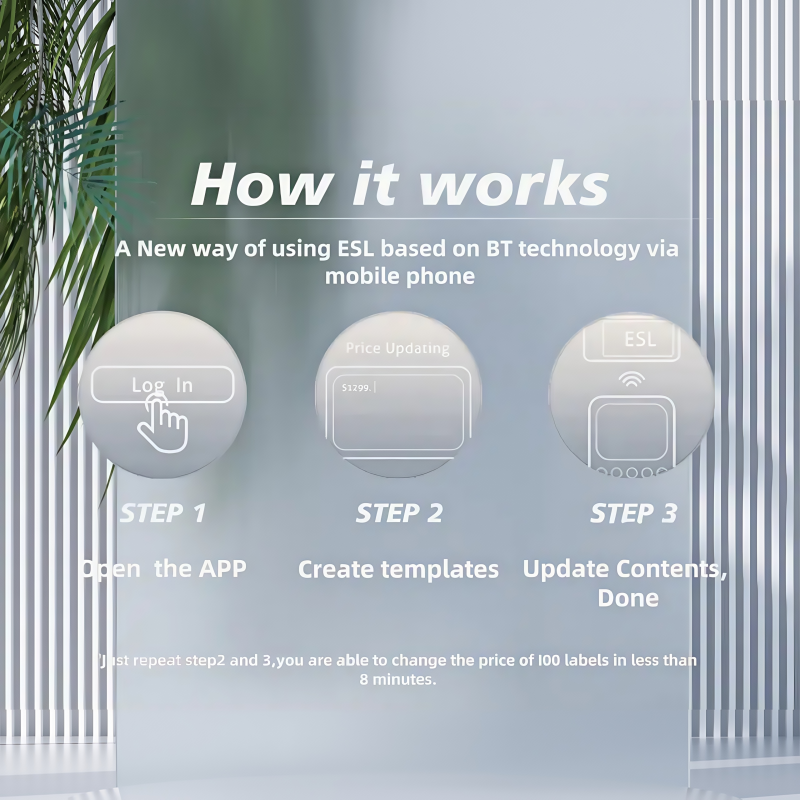 Étiquette de prix électronique autonome Epaper BT BLE, 1.54 pouces, ESL Digital E Ink, pour étagère électronique