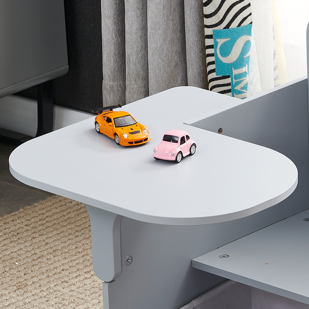 BonChoice Kids Table and Chairs with Storage Bin Wooden Toddler Table and Chairs Sets 2 in 1 Children Chair Desk for Study