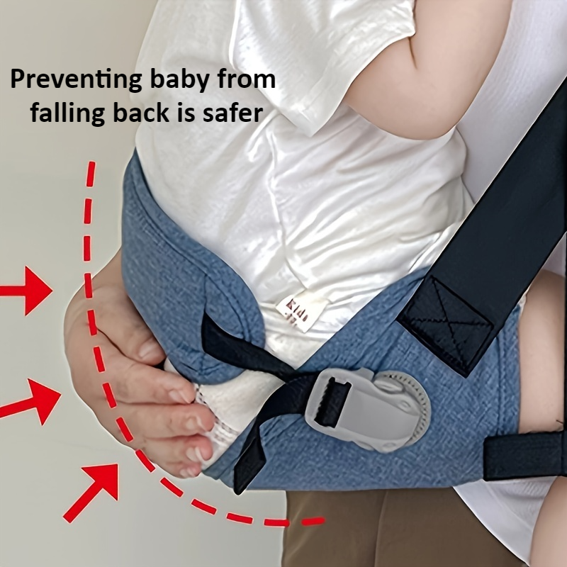 Banco de cintura infantil com proteção de cintura, alça de bebê, suporte ajustável, tipo de retenção frontal, grande, suporte para bebê