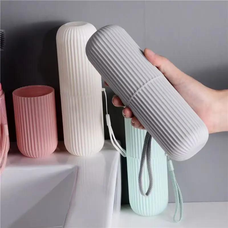 Portable Toothpaste Toothbrush Protect Holder Case Travel Camping Storage Box Organizer Travel Toiletries Storage Cup New Creat