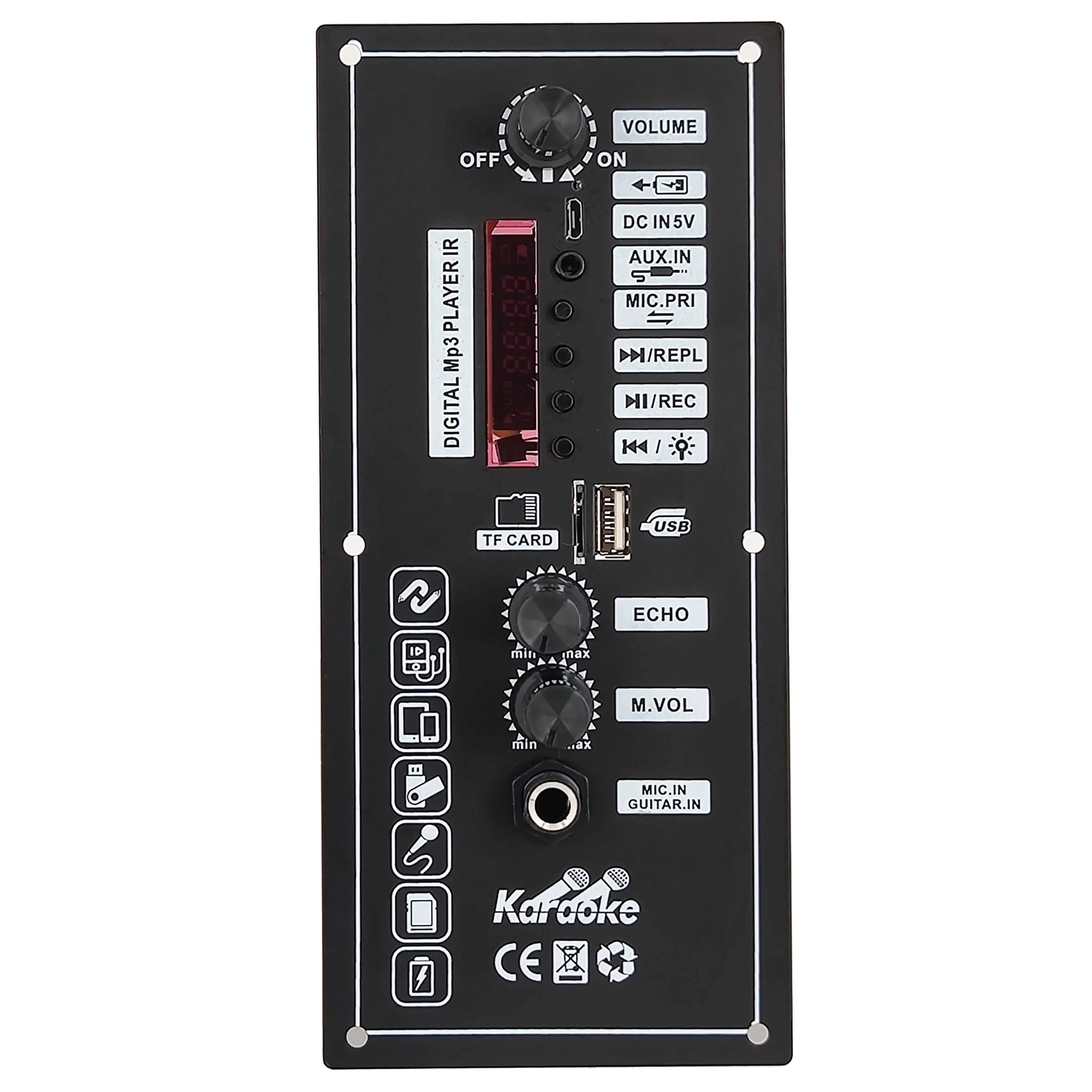 3.7 V เครื่องขยายเสียงสแควร์เต้นรํา 30W รองรับลําโพงบลูทูธ AUX U-Disk การบันทึก 5-8 นิ้วลําโพงโฮมเธียเตอร์ DIY