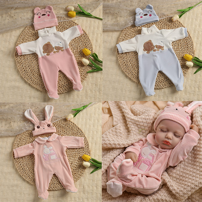 Reborn Baby Doll roupas ternos, acessórios para geração, 45cm, 17 Polegada, apto para 45cm