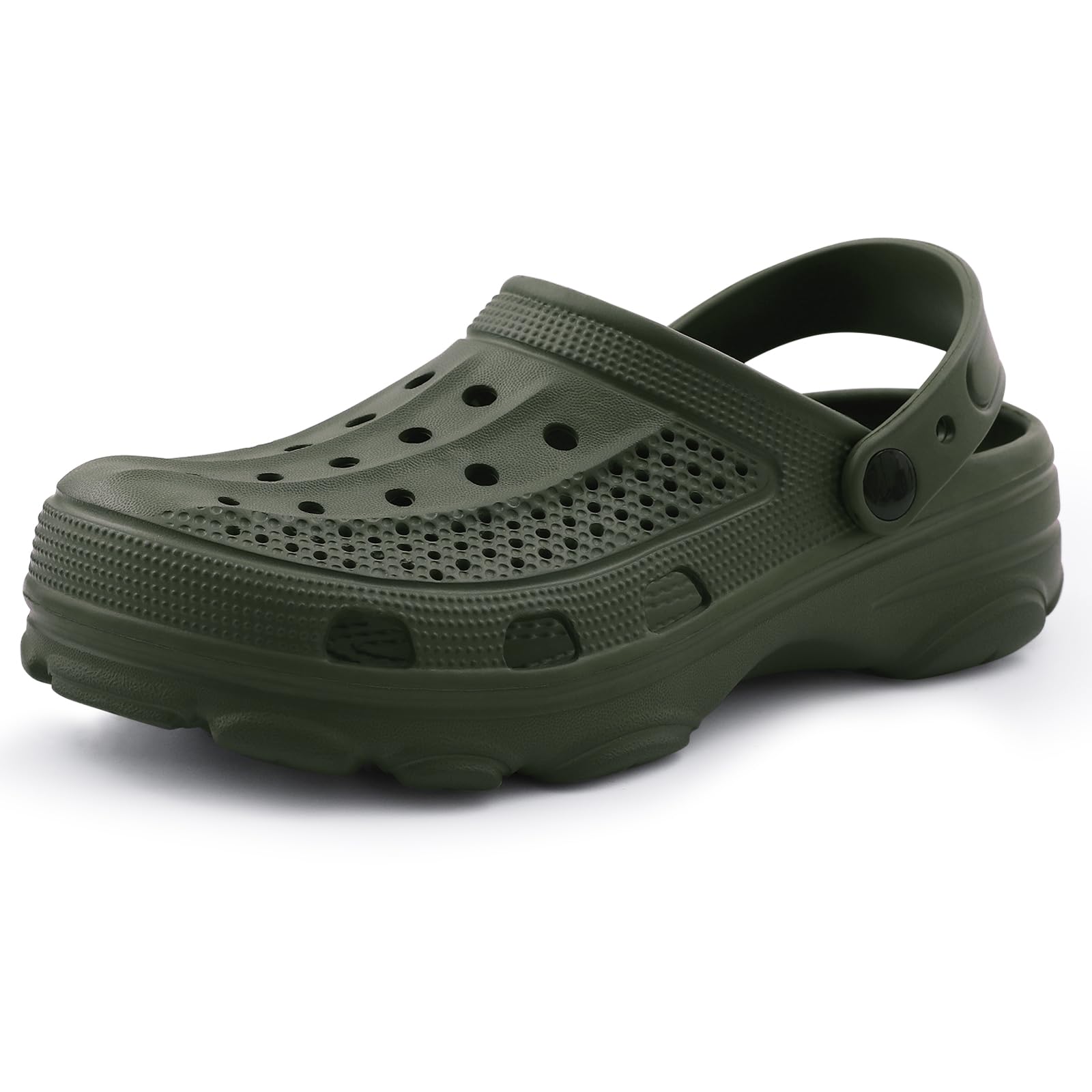 Comwarm, zuecos para hombre, zapatillas, sandalias transpirables para jardín, zapatos de playa cómodos antideslizantes, sandalias para hombre, calzado de pesca informal para interiores y exteriores