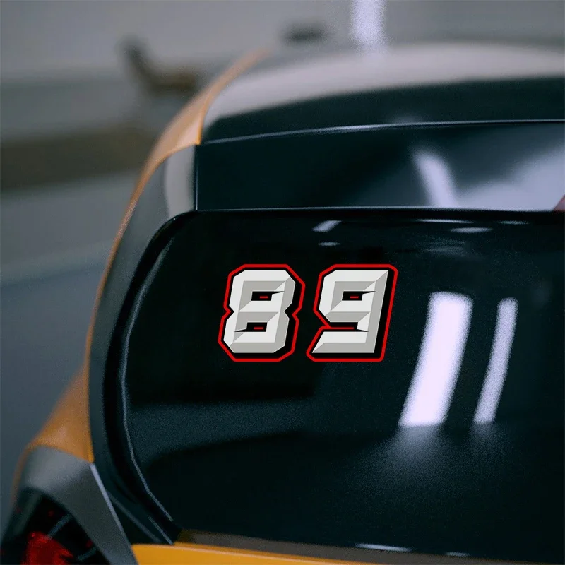 0 a 9 números árabes criativos número de corrida capacete decalques de vinil acessórios da motocicleta adesivo estilo do carro e decalques