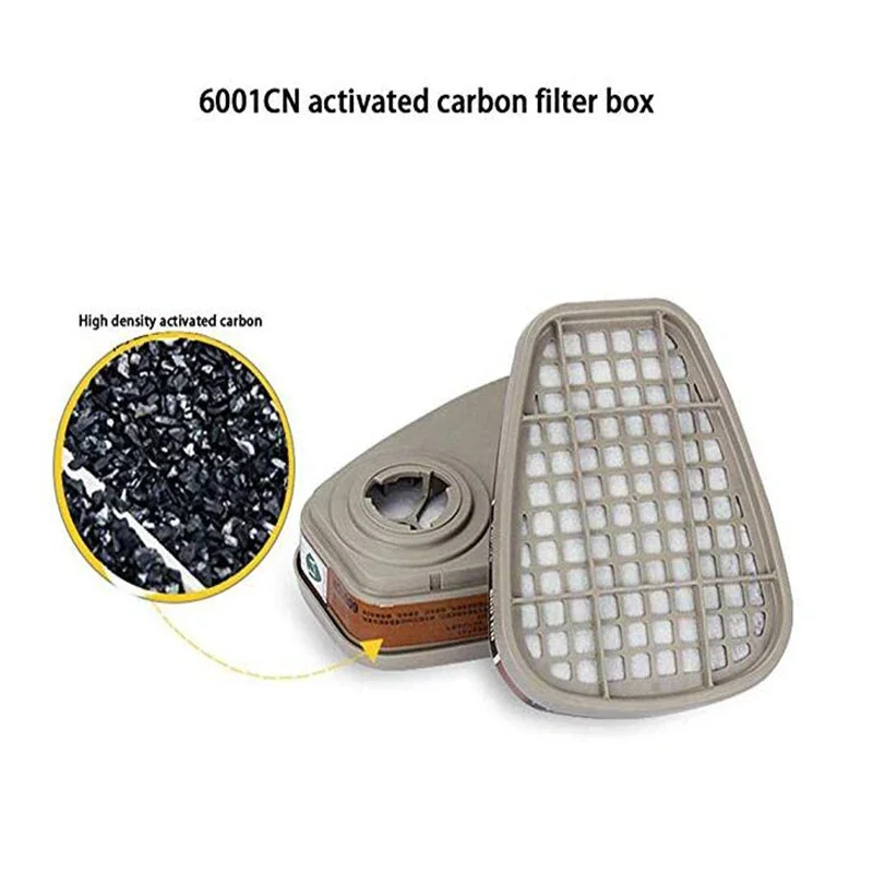 6200/7502/6800 Máscara Máscara de gas químico 6001/6002/6004 Caja 5N11 Filtro de algodón Máscara de protección de pinturaRespiratorAccesorios reemplazables