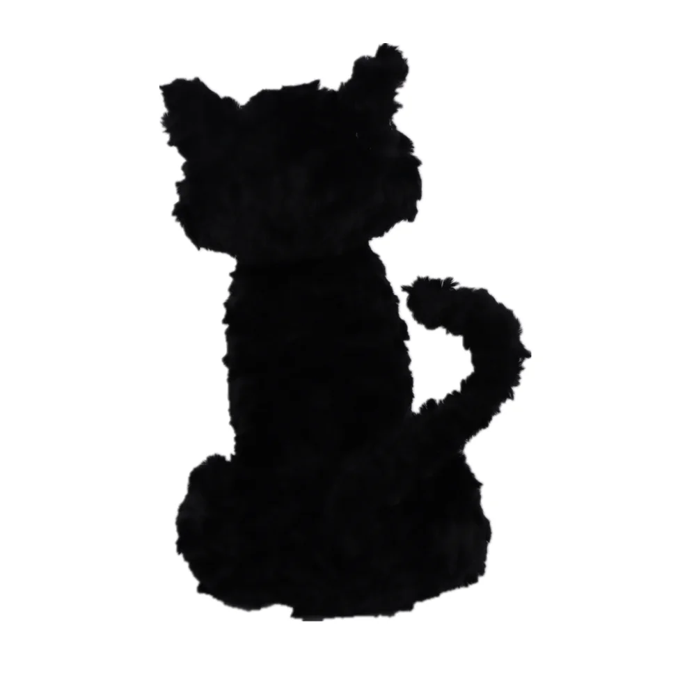 コラライン猫-35cm,黒猫のぬいぐるみ,漫画,ハロウィーン,誕生日プレゼント