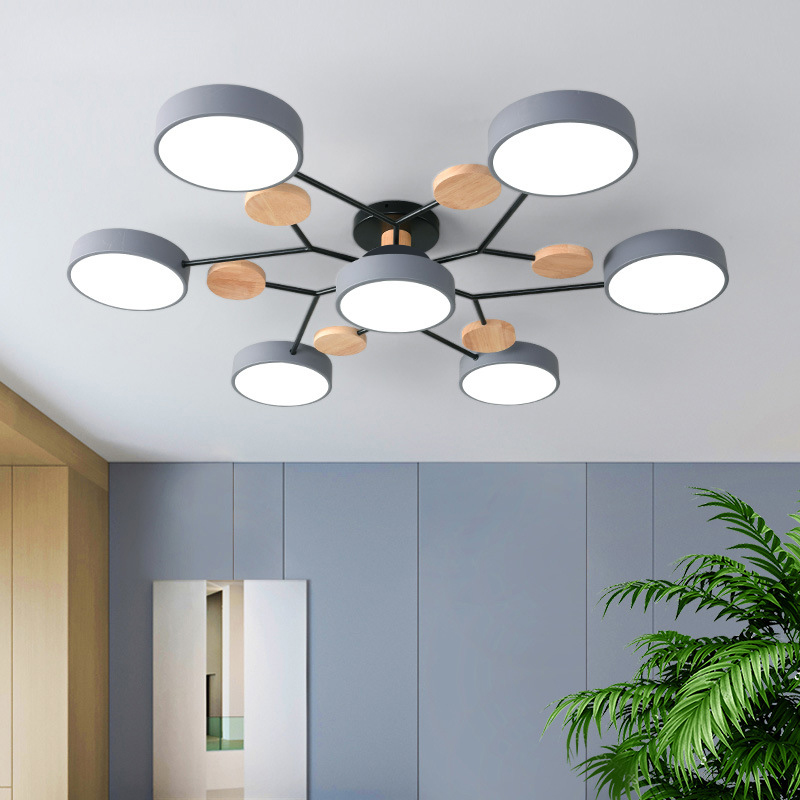Lustre LED com 3 Cores Diferentes, Iluminação Interior, Adequado para Sala de Estar, Quarto, Hotel, Apartamento, Estudo, Decoração do Lar
