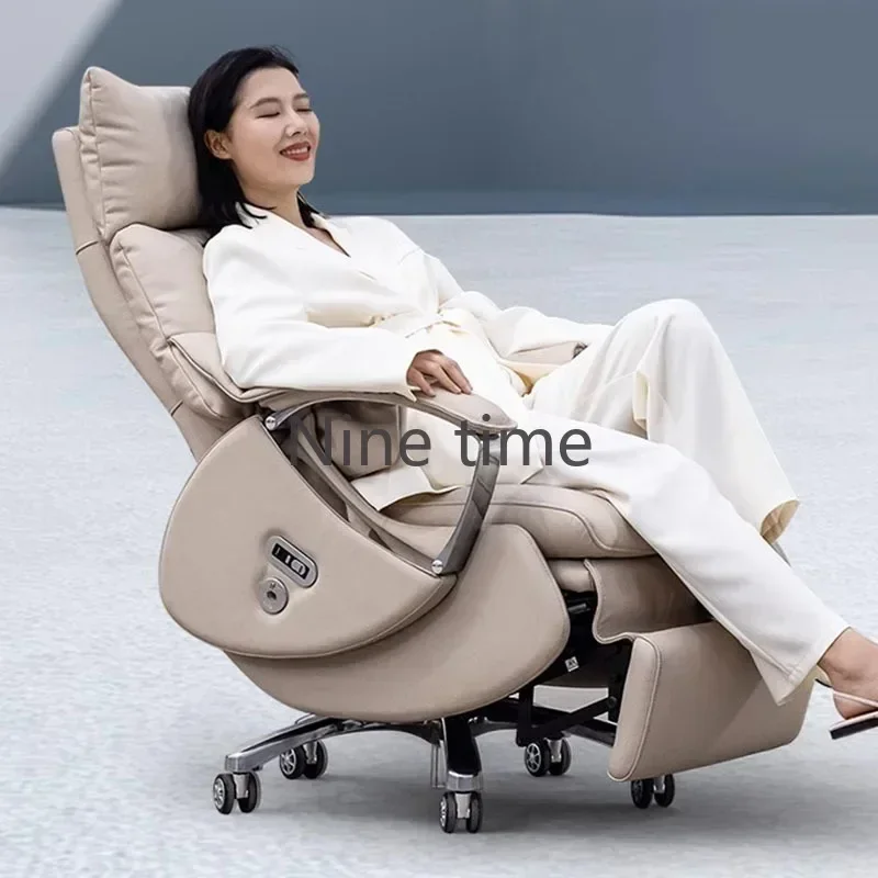 Leather Modern Office Chairs Makeup Boss Recliner Massage Computer Chair Autofull Ergonomic Silla Oficina School Furniture