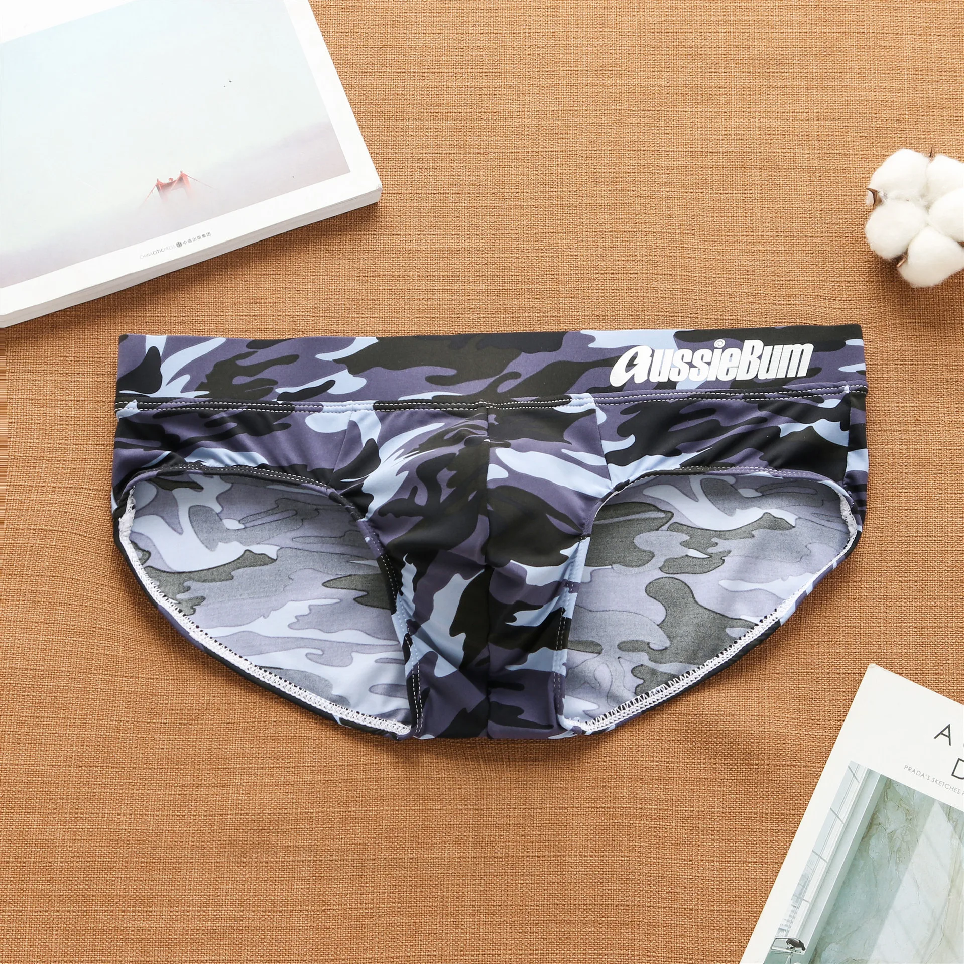 Calzoncillos de hombre de cintura baja de camuflaje de verano fresco para hombre