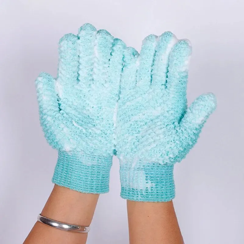 ถูผ้าเช็ดตัวห้านิ้วถุงมืออาบน้ําฝักบัวFrostedโคลนเครื่องมืออาบน้ําFrostedผ้าเช็ดตัวอาบน้ําเครื่องมือขัดถุงมืออาบน้ํา 1Pc