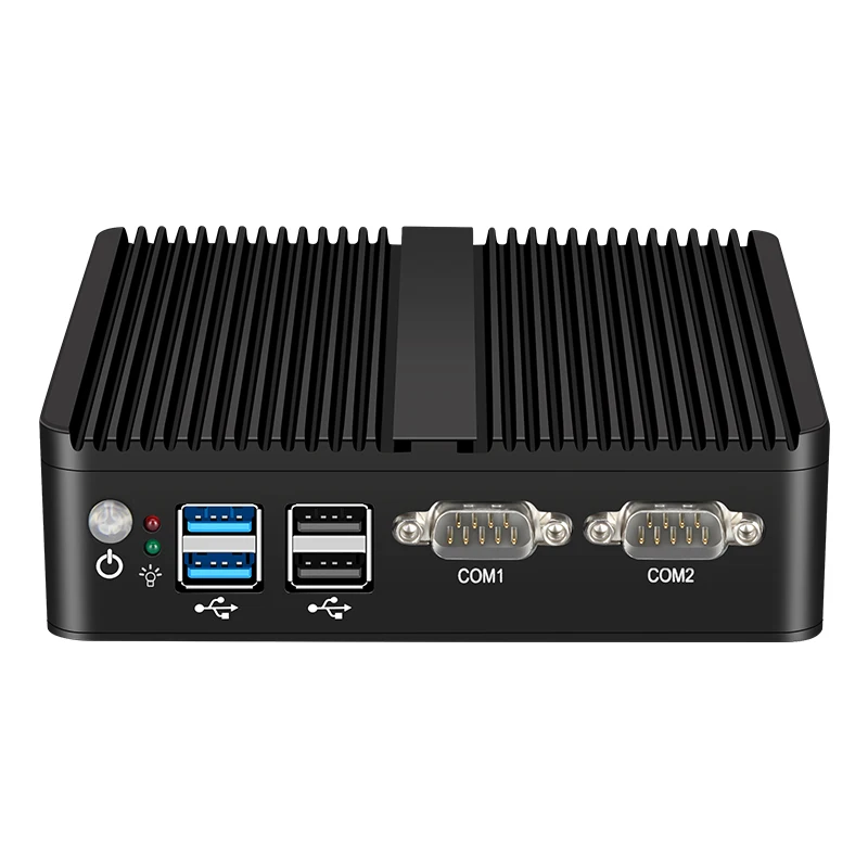Helorpc Industrial Mini PC with Inter i3 i5 Celeron Processor Support WIN10 Linux RS232 WiFi with 4xUSB 1xHDMI 1xVGA Computer