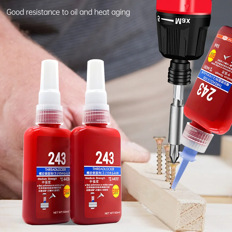 50ml Threadlocker Anaerobic Glues Anti Loose Screw Glues Fastening Sealant Quickly Cured Thread Locking Agent Sealant for Screws