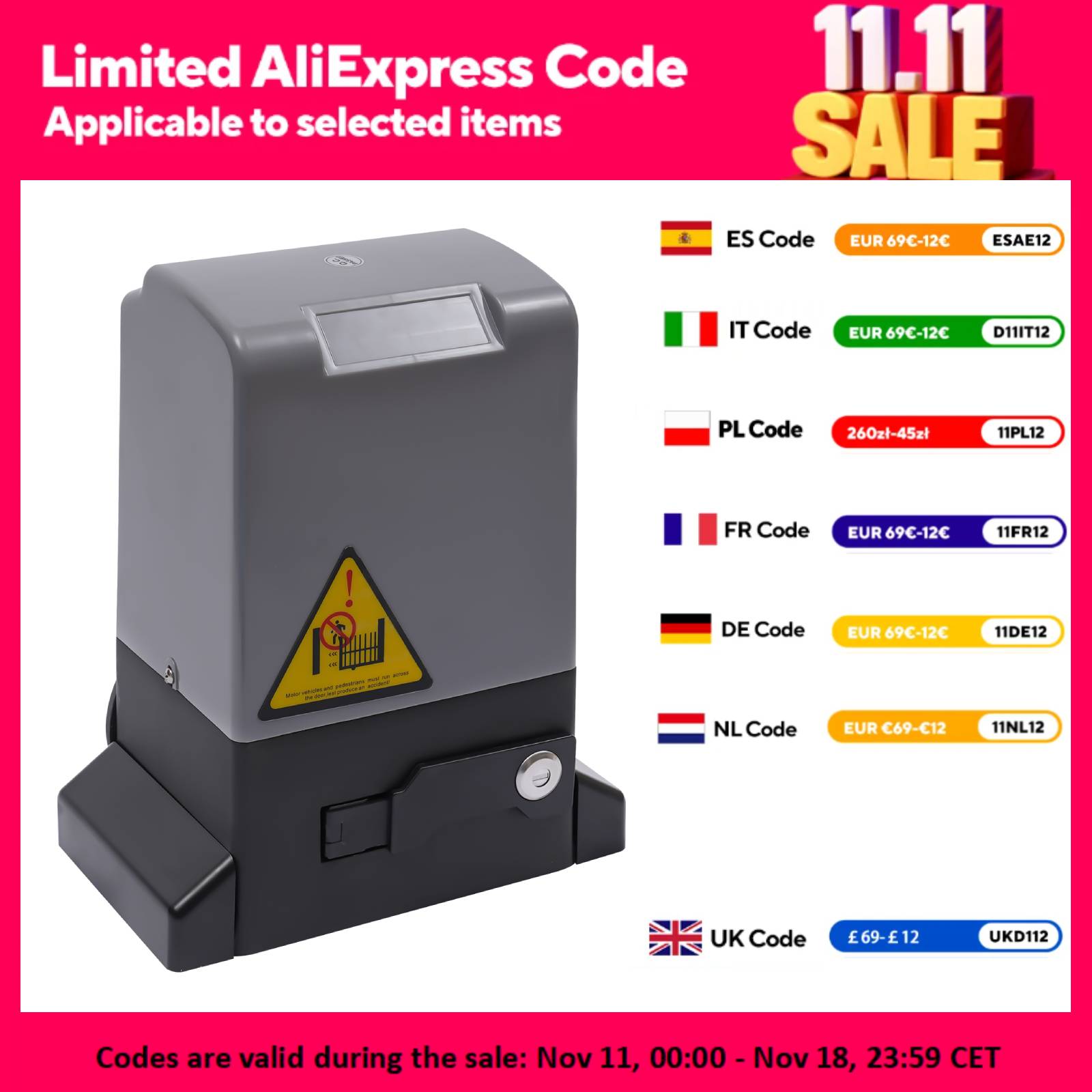 Automatische deuropener Motor Oprit Beveiligingsset Elektrische schuifpoortopener Schuifpoortaandrijving 220v Buiten Waterdicht (370W)