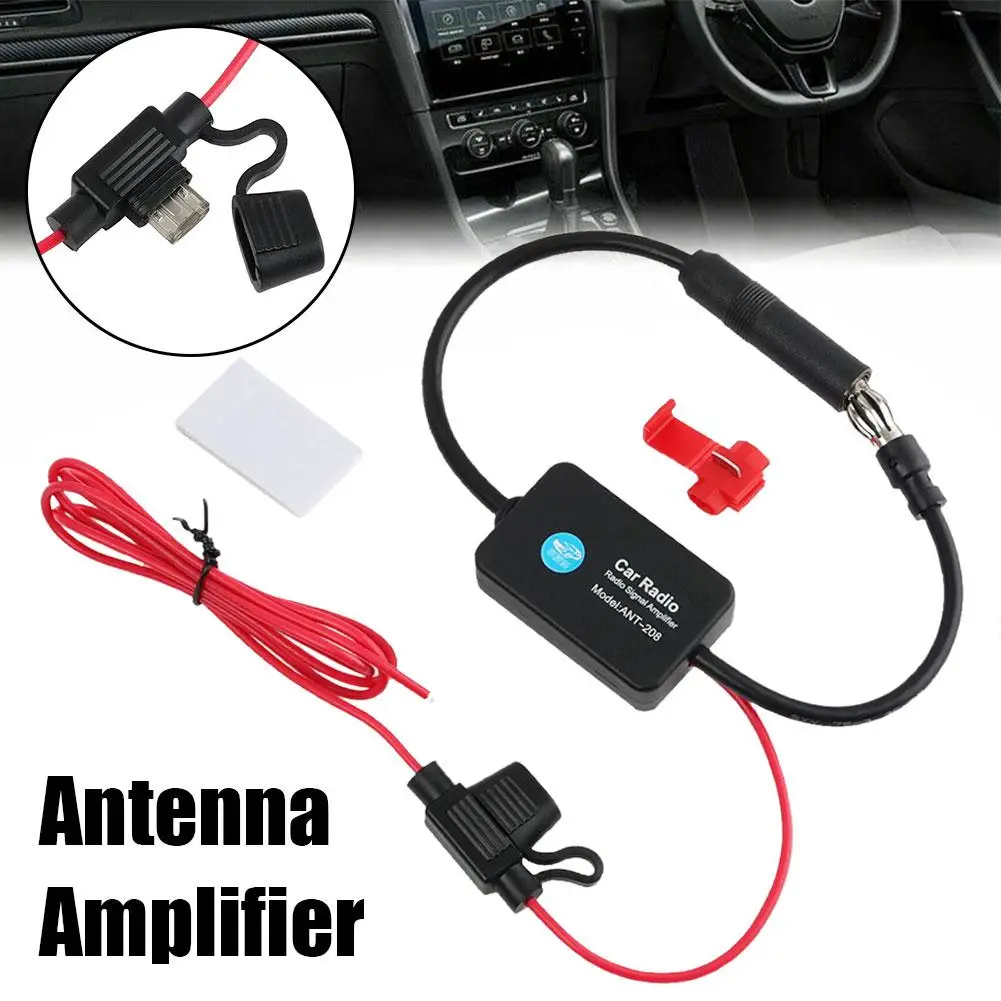 AMPLIFICADOR DE señal FM práctico, antiinterferencias, Universal, Radio de coche, amplificador de automóvil, piezas de antena de refuerzo