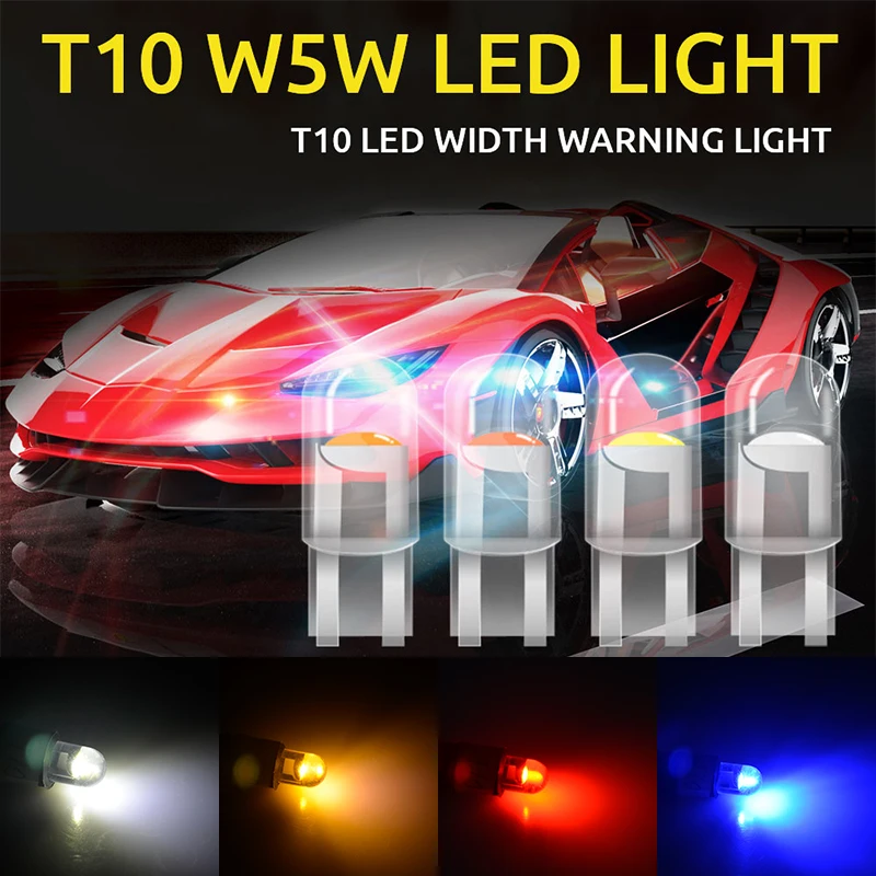 Canbus Vidro COB Reading Dome Lâmpada, Carro Branco Lâmpadas LED, Marcador Wedge, Luz de matrícula, T10, W5W, 6000K, 168, 194, 192, DC 12V