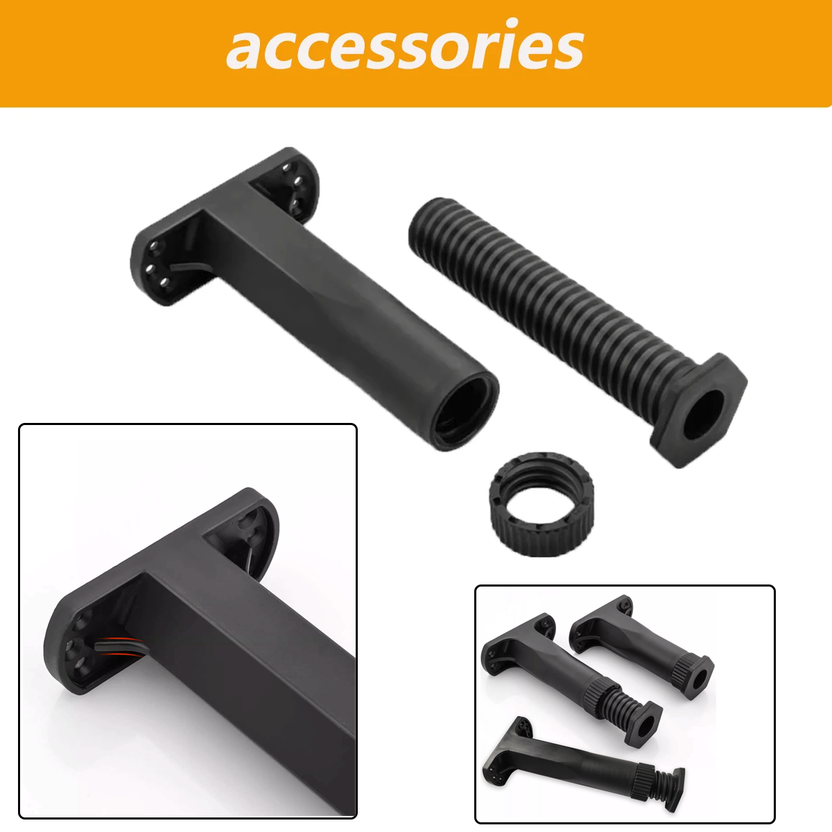 2/4PCS Telescopic  Stand Support Plastic Steel Furniture Hardware Feet Stand Adjustable Heightening Bracket Bed Beam Support