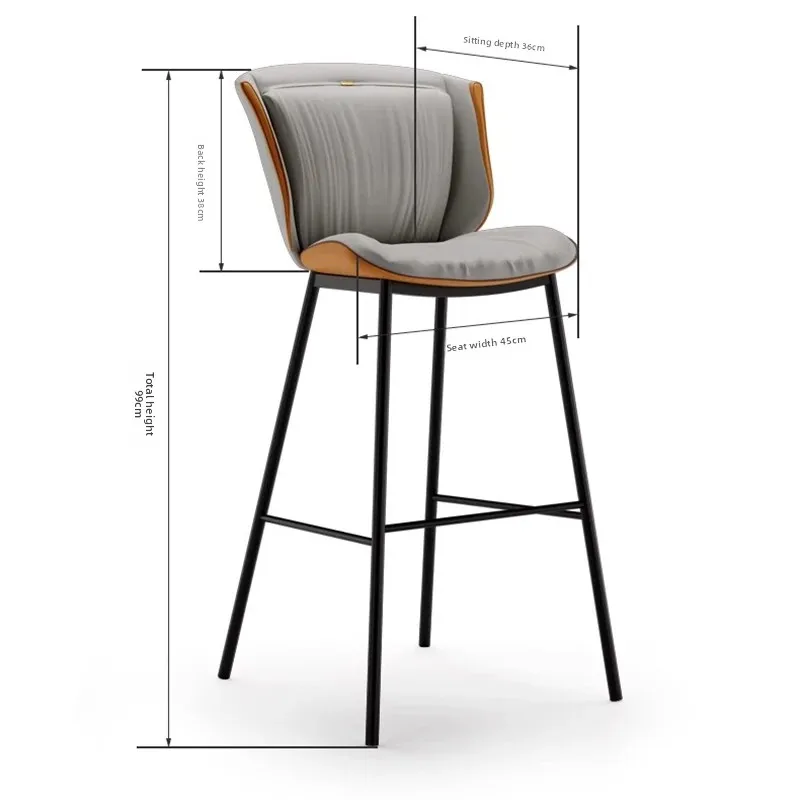 Salon de luxe Design tabouret chaise haute maison cuisine Sillas Para Comedor meubles comptoir tabouret en métal moderne tabourets de Bar