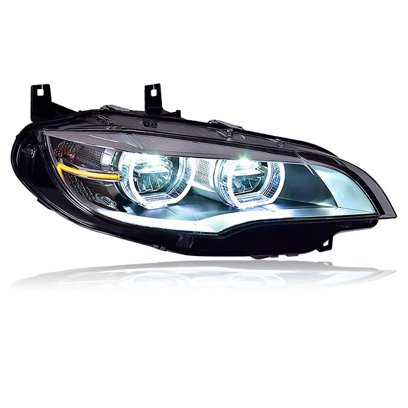 Lampu depan Styling mobil untuk X6 E71 x6 lampu depan LED 2008-2014 lampu depan DRL lensa proyektor sinyal Aksesori otomatis