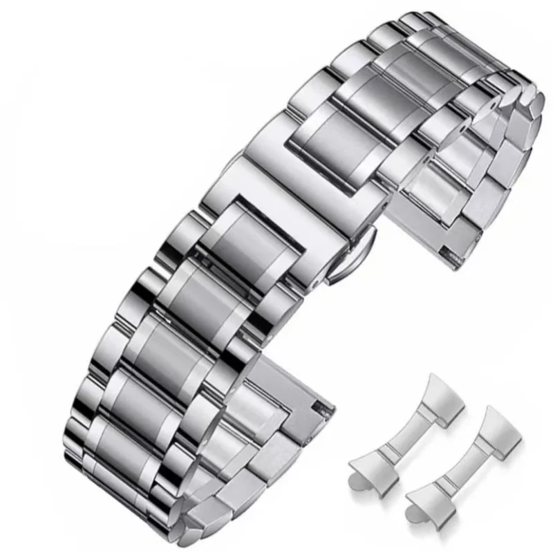 Pulseiras de relógio de metal de substituição, pulseira de aço inoxidável 20 mm, 22 mm, 24 mmFits Samsung Galaxy, Garmin, Huawei Watch para homens e mulheres