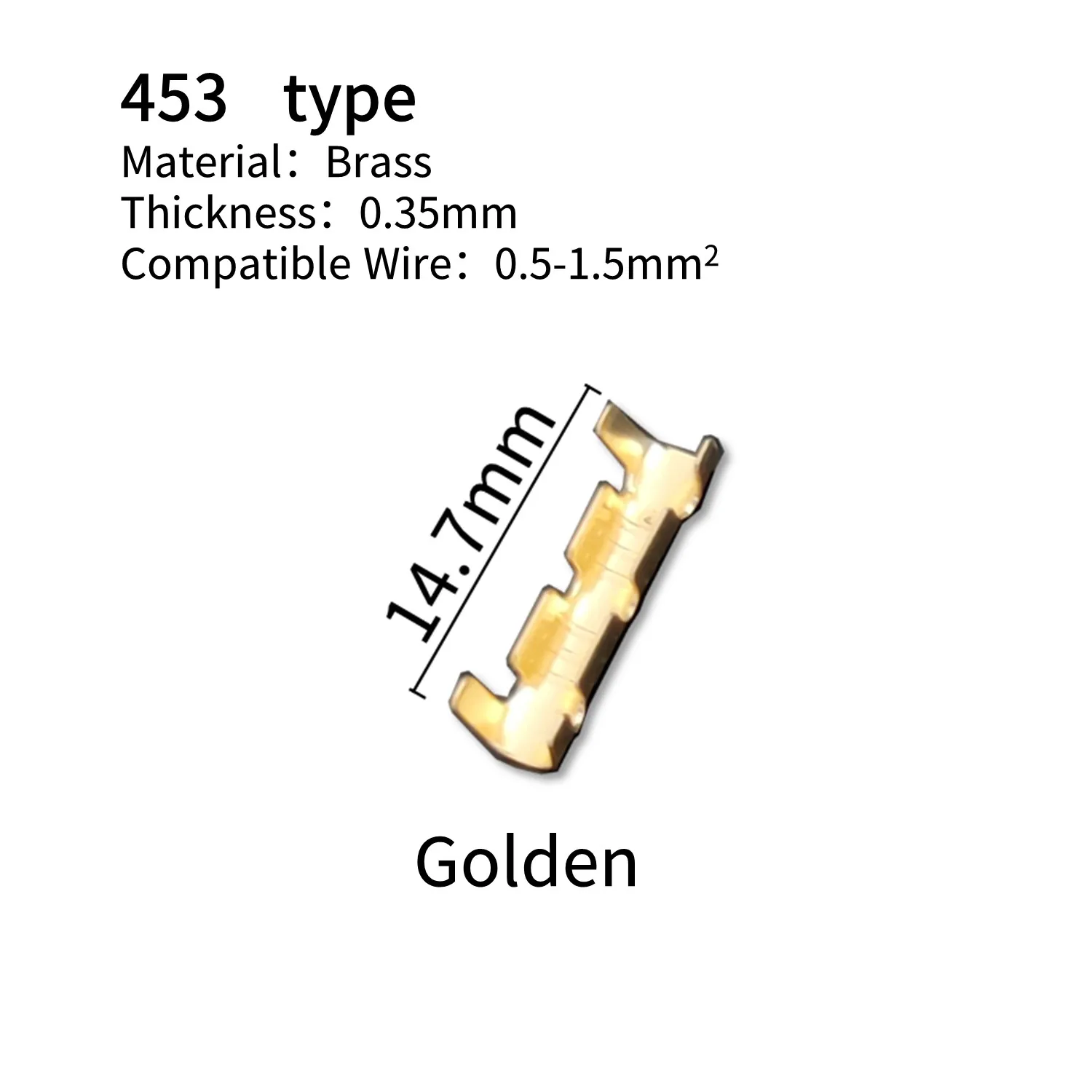 100pcs 453/453C U-รูป Terminal Wire Quick Connector Terminal ฟันขนาดเล็ก Fascia Terminal 0.5-1.5mm2/2.5-4.0mm2