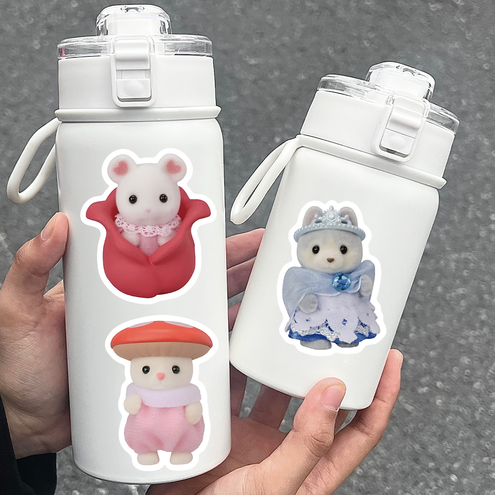 55pcs Calico Critters Stickers Laptop Scrapbook Decoratie Graffiti Decals Skateboard Laptop Waterdichte Sticker