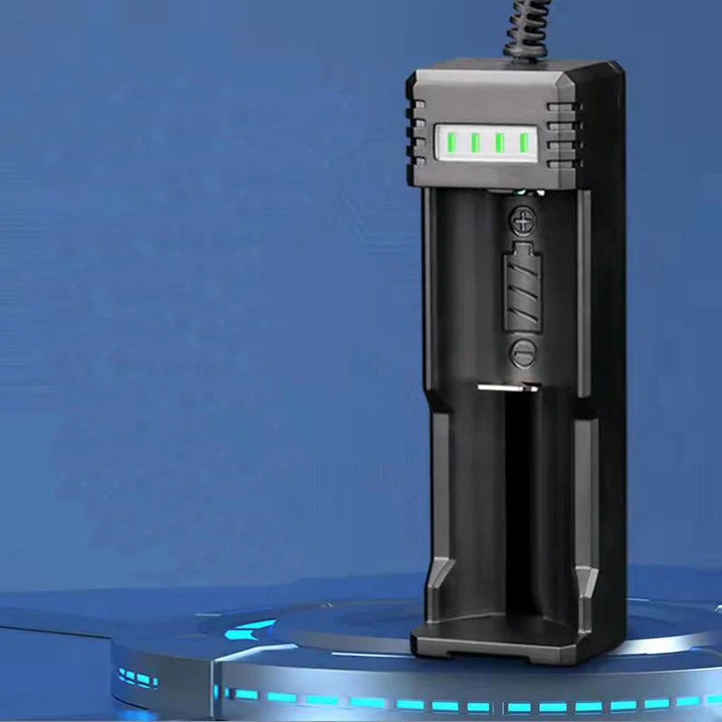 Новое универсальное умное зарядное устройство USB с одним разъемом 18650, зарядное устройство для литиевой батареи 26650 3,7 в-4,2 в, внешний аккумулятор с подсветкой