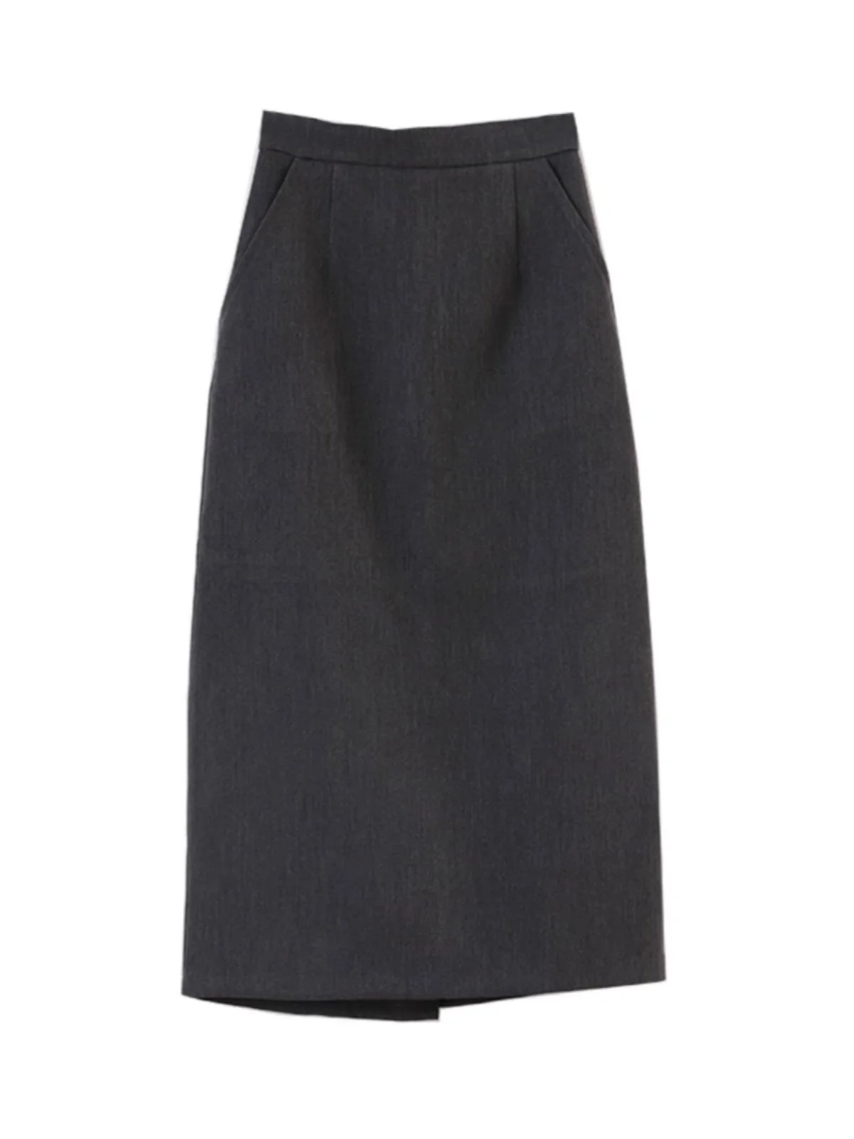 「MD」A · Moda" Otoño e Invierno 2024 Invierno Nueva falda de traje con abertura en la espalda gris