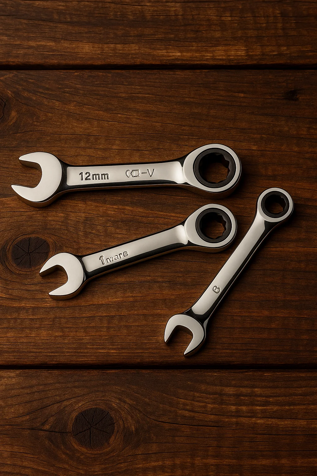 Short Handle Adjustable Head Ratchet Wrench, Mini Fast Ratchet Spanner for Auto Repair, Labor-Saving Dual-Purpose Portable Tool