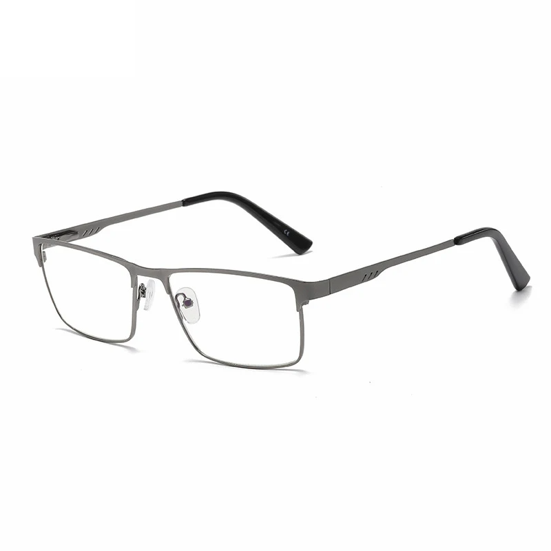 Männer Platz Metall Großen Rahmen Lesen Frühling Bein Ältere Presbyopie Brille Blau Licht Blockieren Augenschutz Brillen