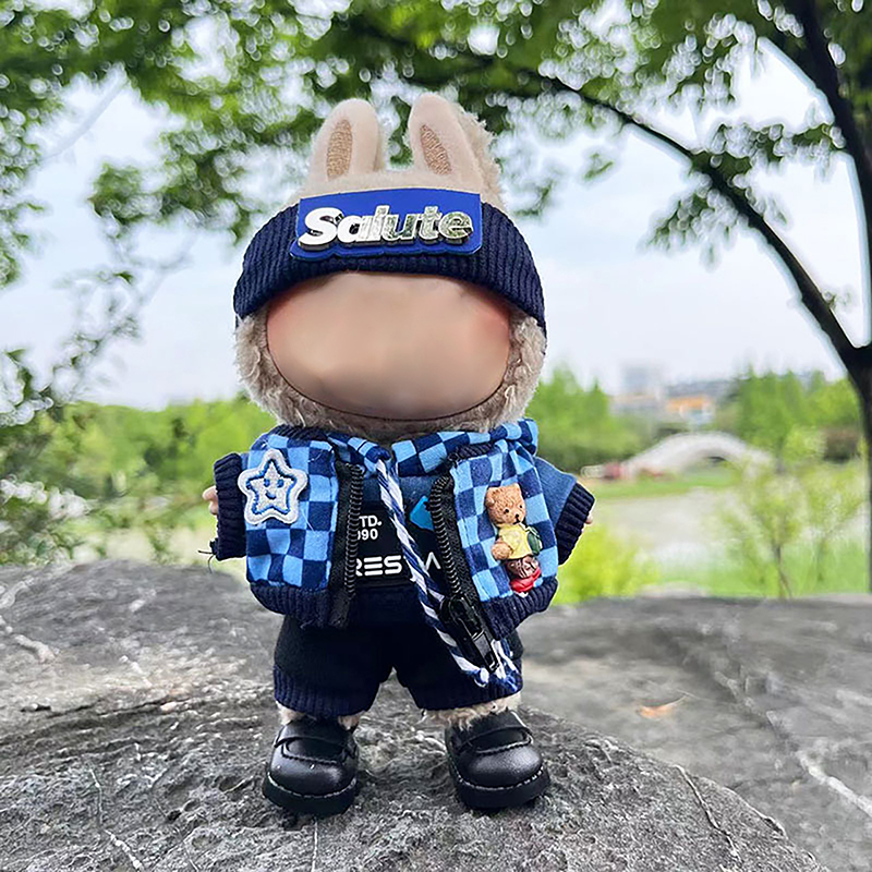 かわいいミニぬいぐるみの服衣装のみの衣類アクセサリー 17 センチメートル Labubu 人形セーターパーカー服 DIY キッズギフト