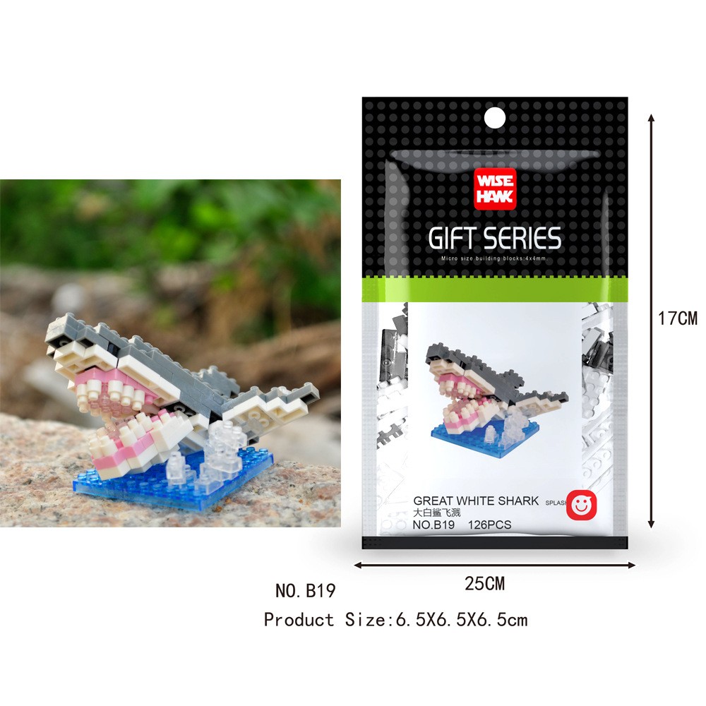 Wisehawk เพชร mini building บล็อกสัตว์ของเล่นกระเป๋าบล็อกอาคาร A1-B26 สุนัขแมวนกสัตว์ชุดสําหรับของขวัญเด็ก