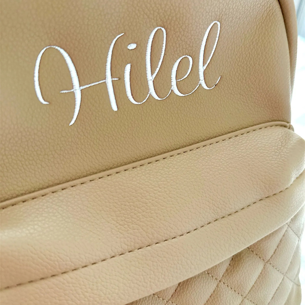 Personalized Name Women's Backpack Custom Name Fashion PU Soft Bag Outdoor Travel Backpacks Girls Casual Backpack with Name