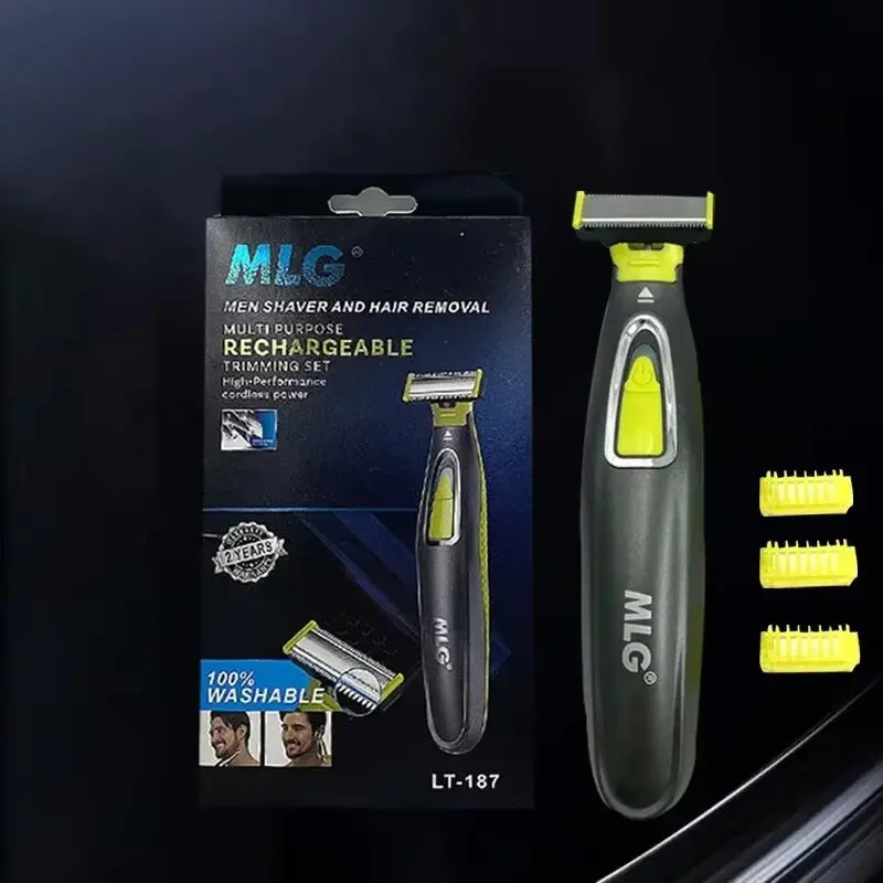 MLG Có Thể Rửa Sạc Điện Râu Dao Cạo Body Trimmer Nam Kiêm Máy Cạo Râu Máy Tóc Mặt CHĂM SÓC VỆ SINH Bấm Dành Cho Nam