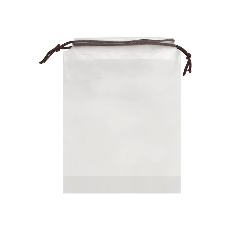 10pcs Drawstring pocket, shoe and sock storage bag, transparent visible debris storage bag