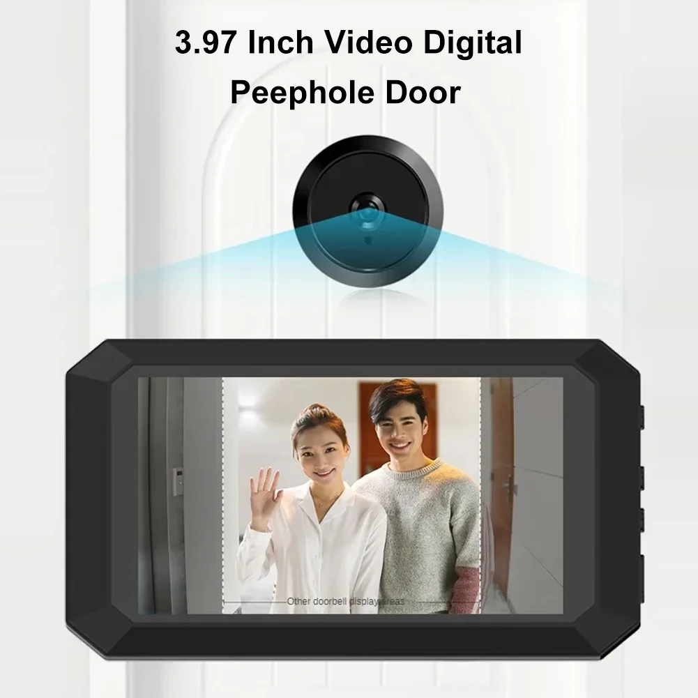 Visionneuse de porte numérique vidéo, visionneuse de porte de sécurité, enregistrement Photo, batterie au Lithium intégrée 1400mAh, caméra judas de porte, caméra 1080P