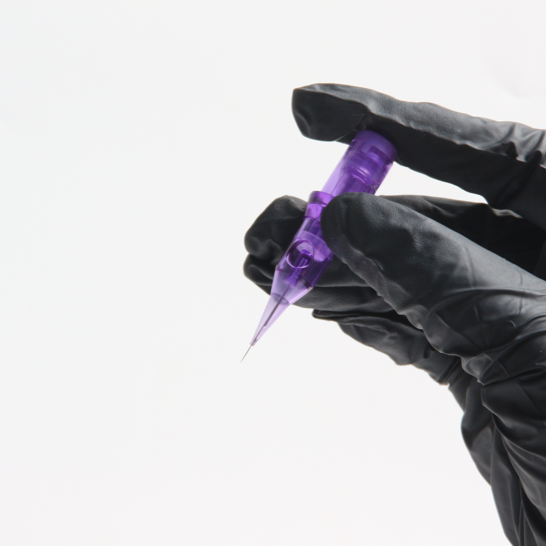 Cartucho de agujas de maquillaje permanente para tatuaje, delineador redondo para máquina rotativa de Microblading, 10 piezas, 1RL, 0,18/0,25/0,30/0,35mm