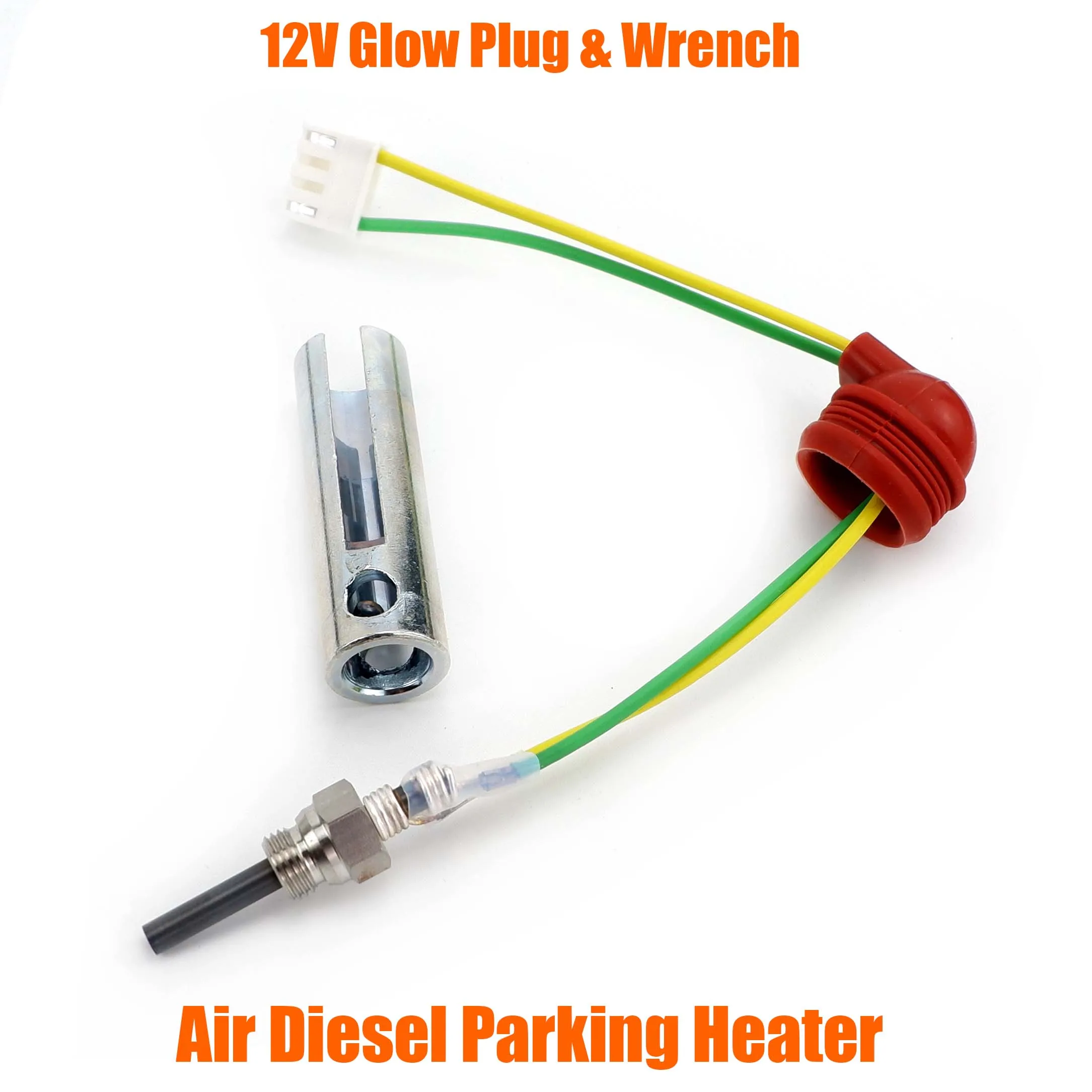 Calentador de aire diésel, llave de encendido de bujía incandescente de cerámica de 12V para Webasto Eberspacher, 3-8kw, coche, camión, barco VAN