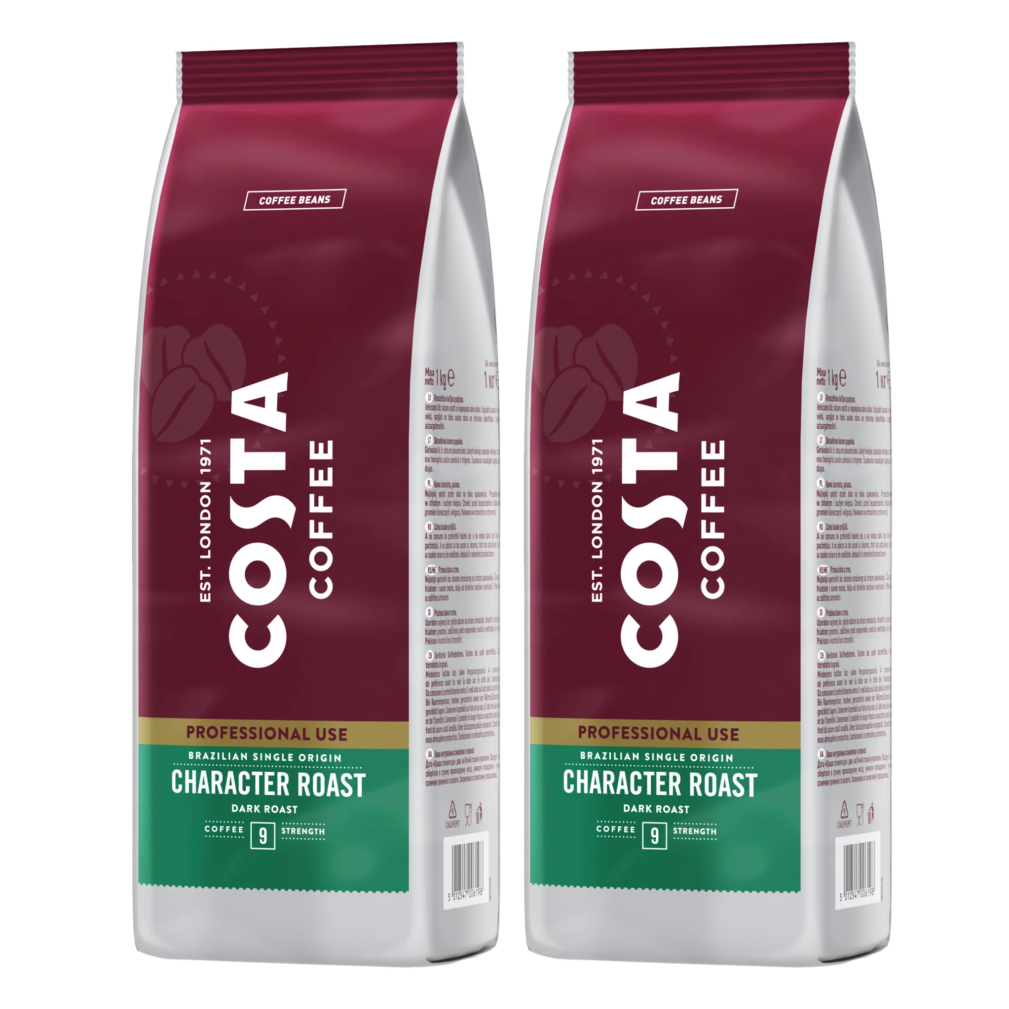 2x Kawa ziarnista COSTA COFFEE Pro Brazilian 100% Arabica 1kg