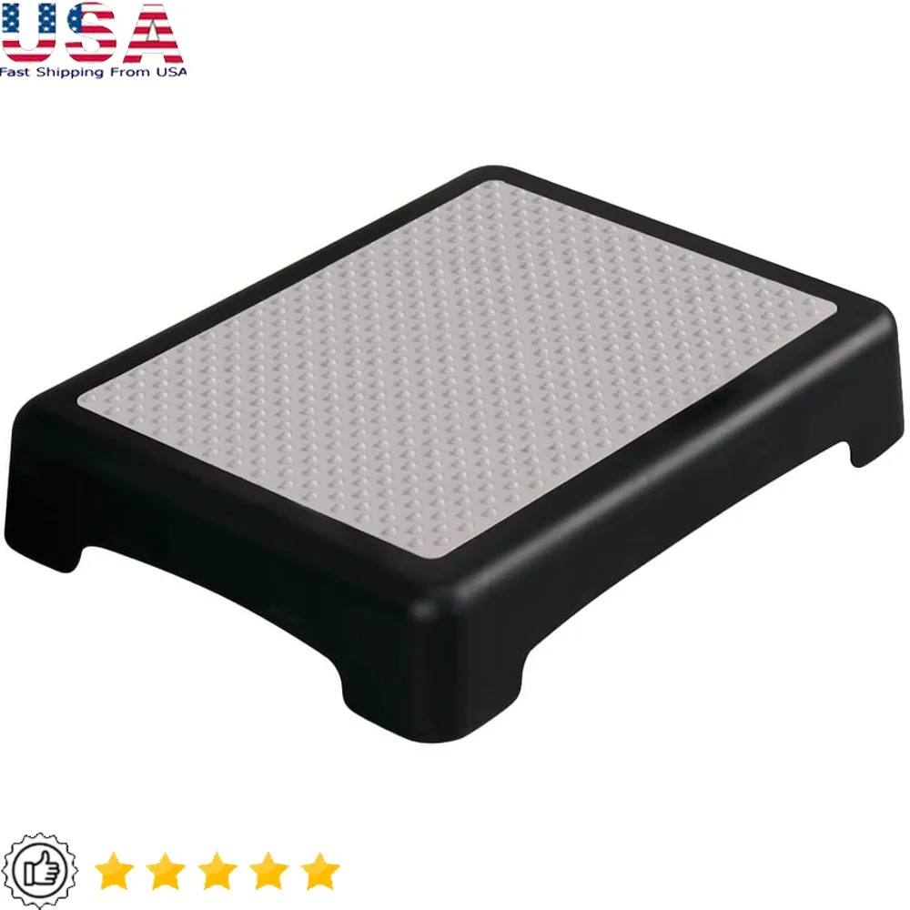 Non-Slip Portable Mobility Platform Step Lightweight Durable 4 Inch Height Seniors Toddlers Pets Slip Resistant Half Step
