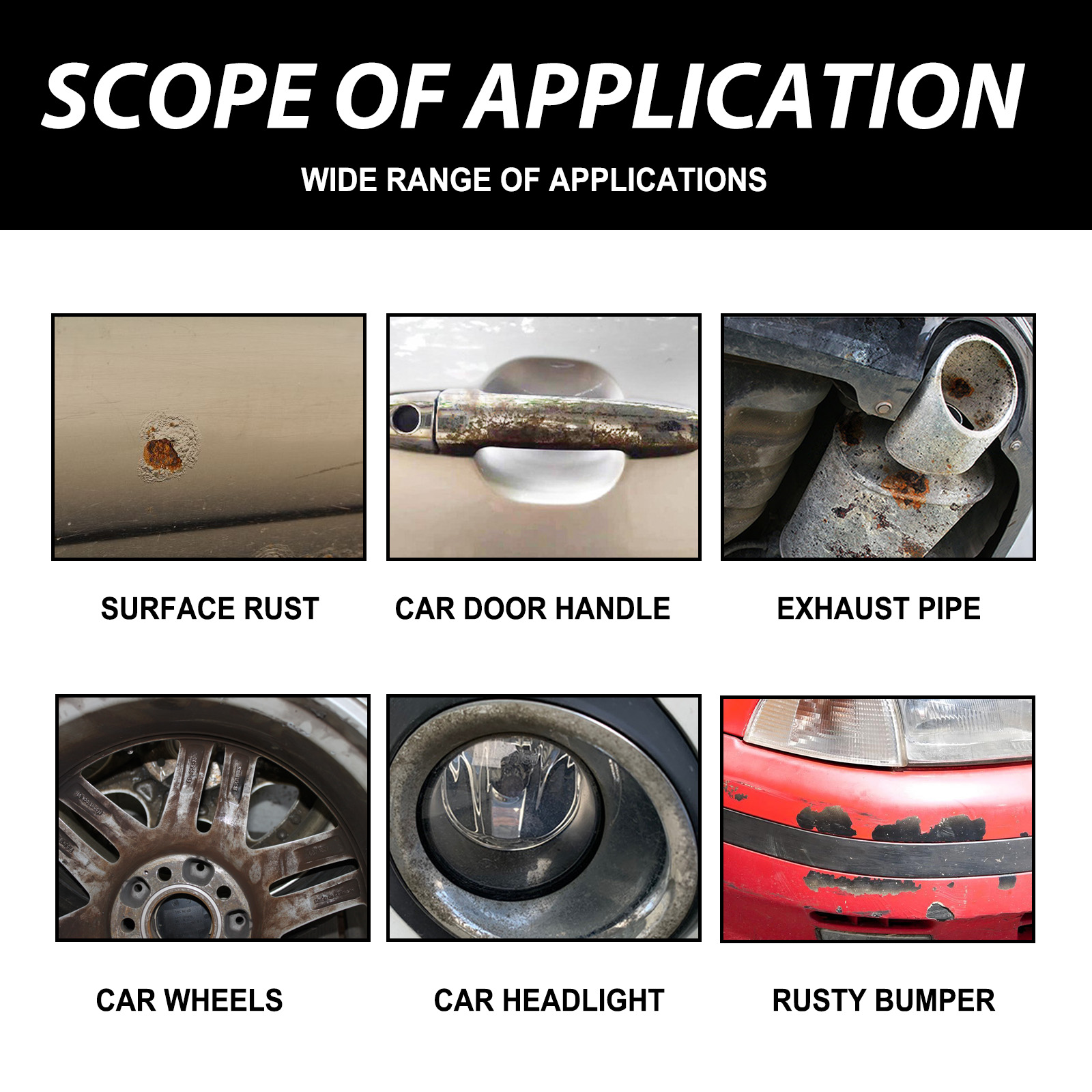 Car Wheel Rust Remover - Fast-Acting Rust Converter for Wheel Hub, Vehicle Body & Metal Surfaces | Degreaser & Polisher Formula